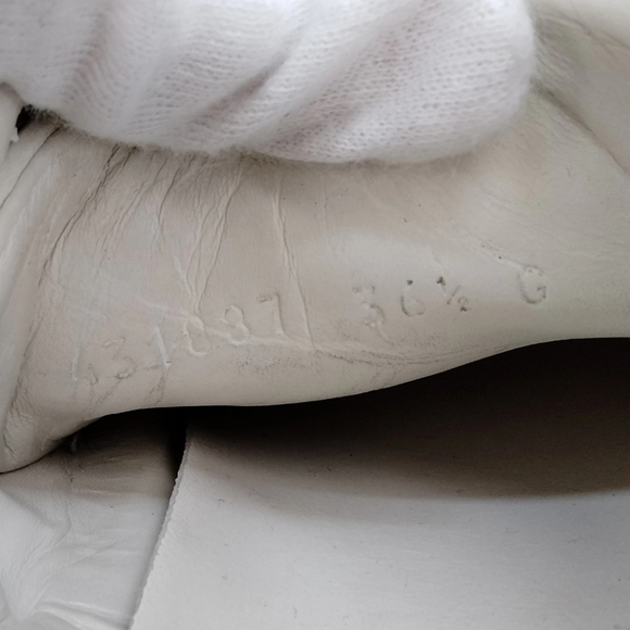 Gucci Sneakers Leather Ace Sherry Line Pearl Studs Size 36.5 - Picture 10 of 11